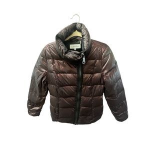 Burgundy Calvin Klein Puffer Coat